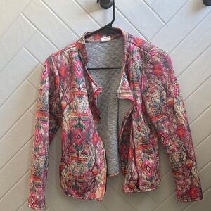 Zara Quilted Colorful Geometric Jacket